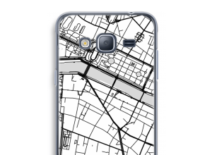 Zet een stadskaart op je  Samsung Galaxy J3 (2016) hoesje