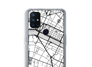 Zet een stadskaart op je  OnePlus Nord N10 5G hoesje